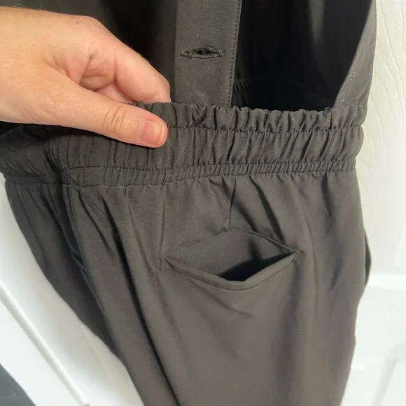 NWOT Albion Fit Black Classic Overall Jumpsuit - Picture 13 of 15